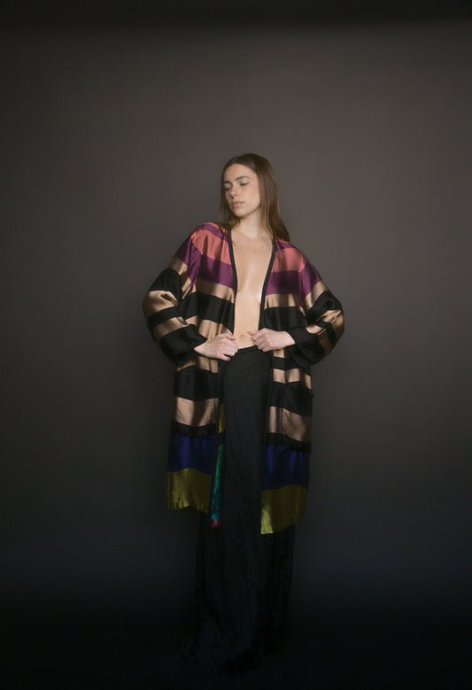 dries van noten ss 2015 reversible striped silk jacket