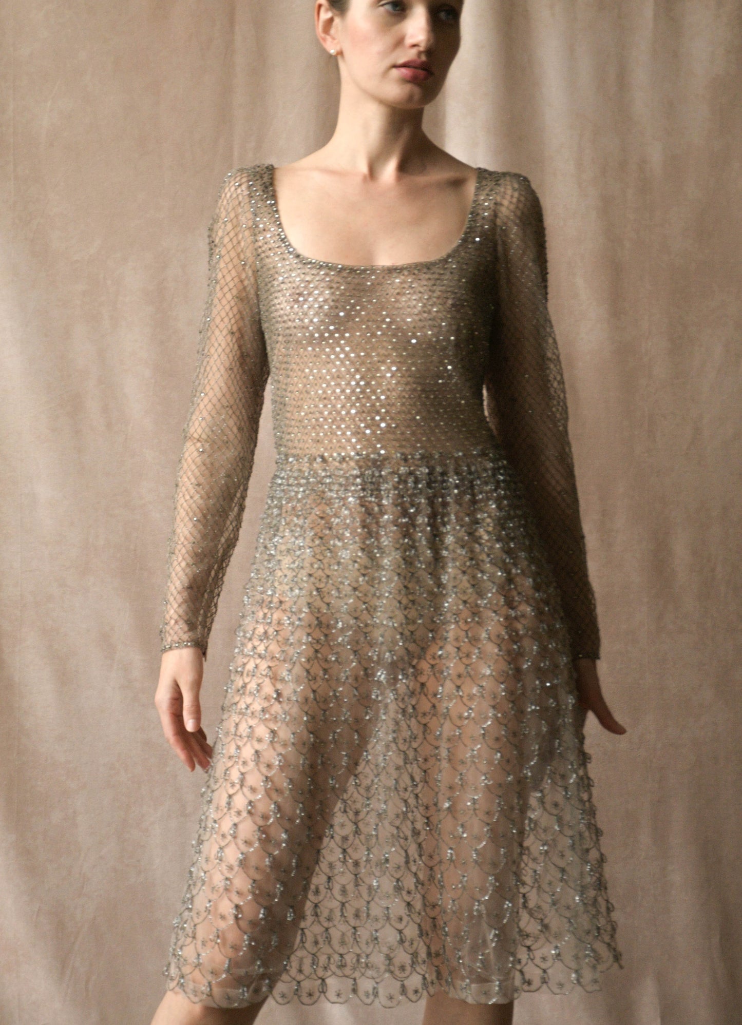 valentino rhinestone and bead embellished dress