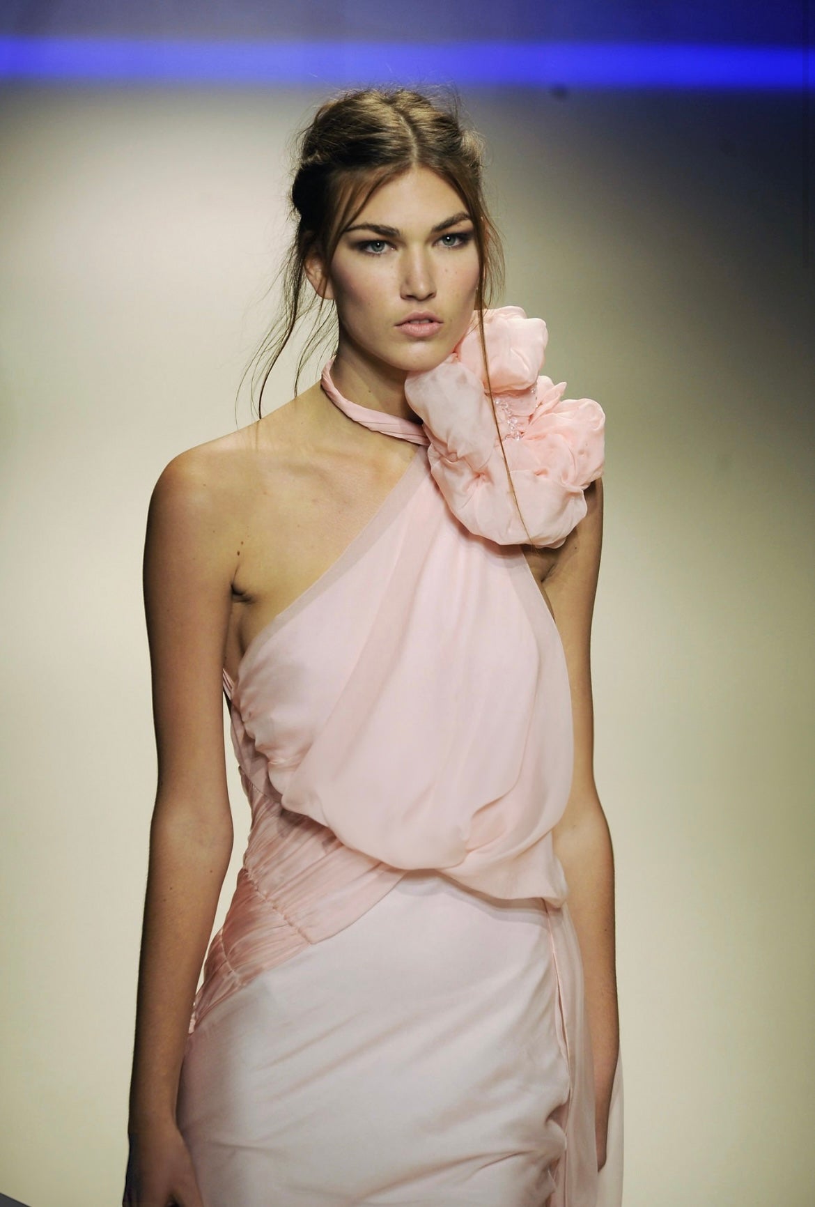 emanuel ungaro 2008 2009 pink silk chiffon gown