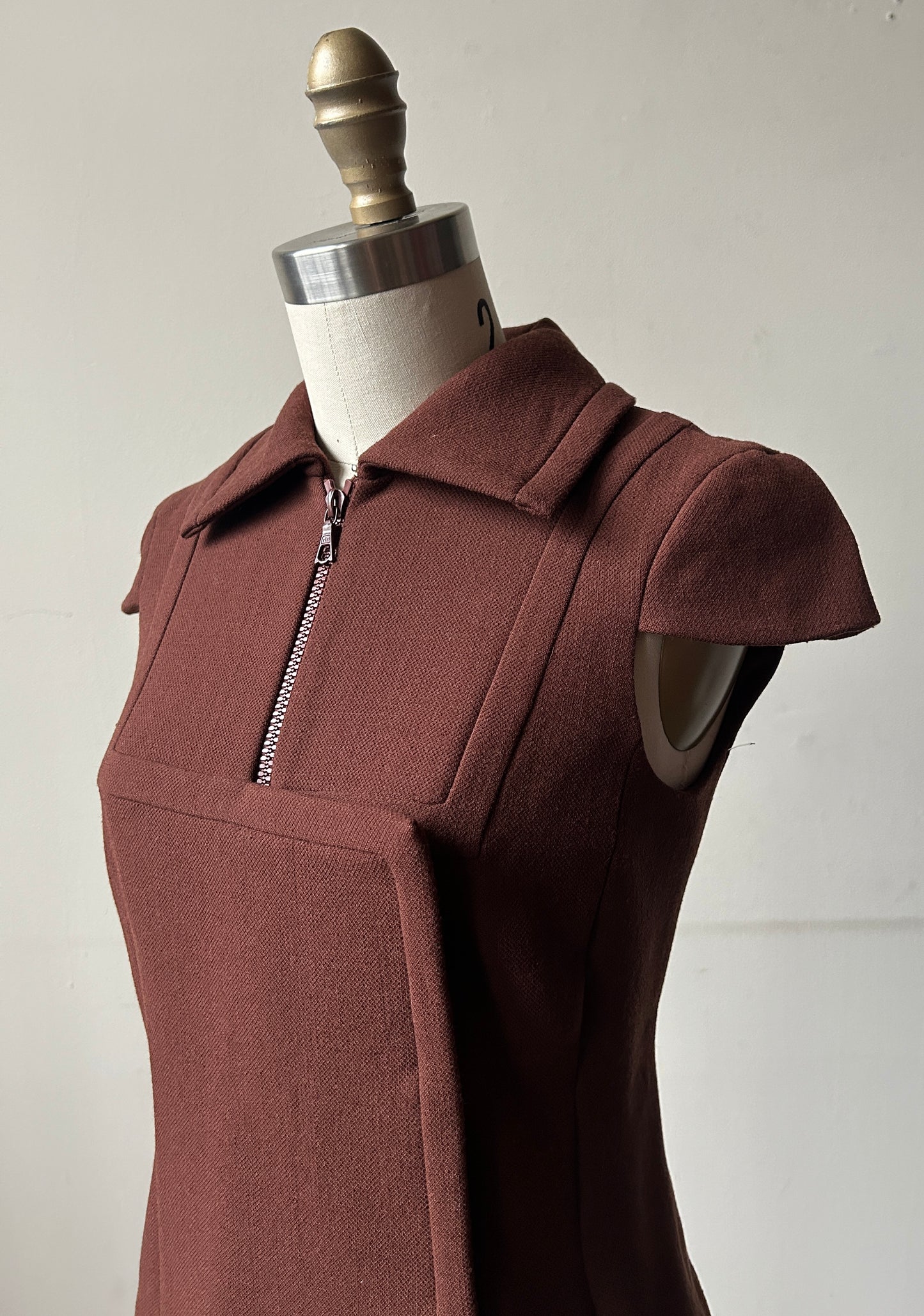 prada fall winter 2001 brown structured wool top