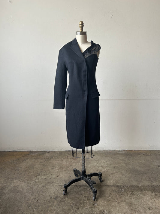 jil sander asymmetric coat dress