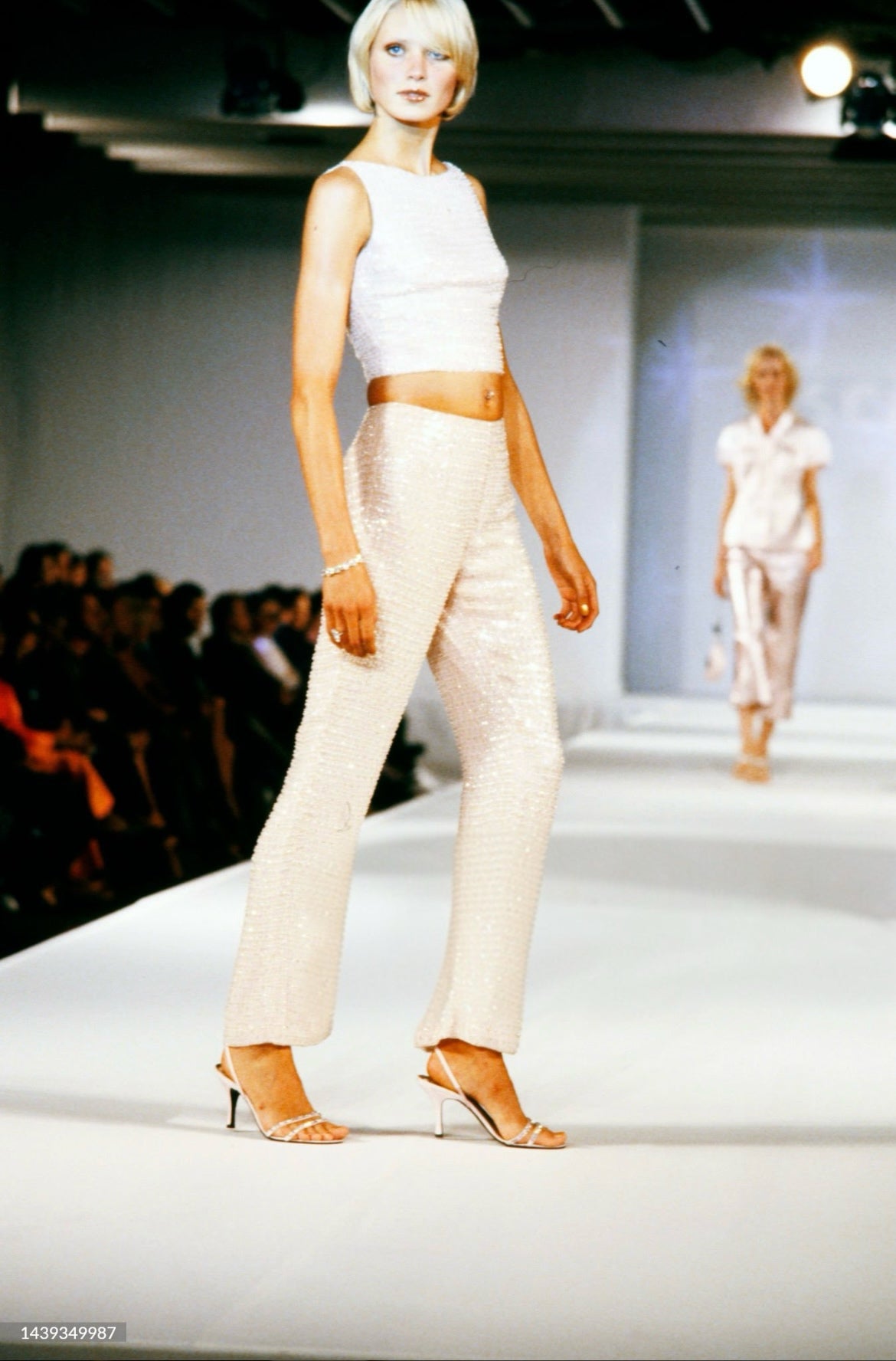 escada spring 2001 embellished beaded pant set