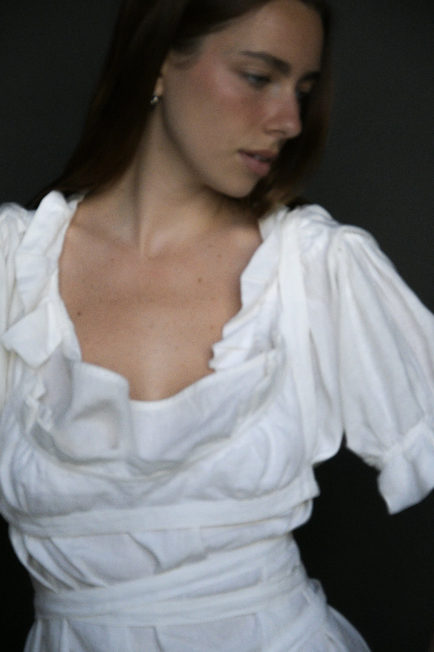 vivienne westwood linen layered milkmaid corset blouse