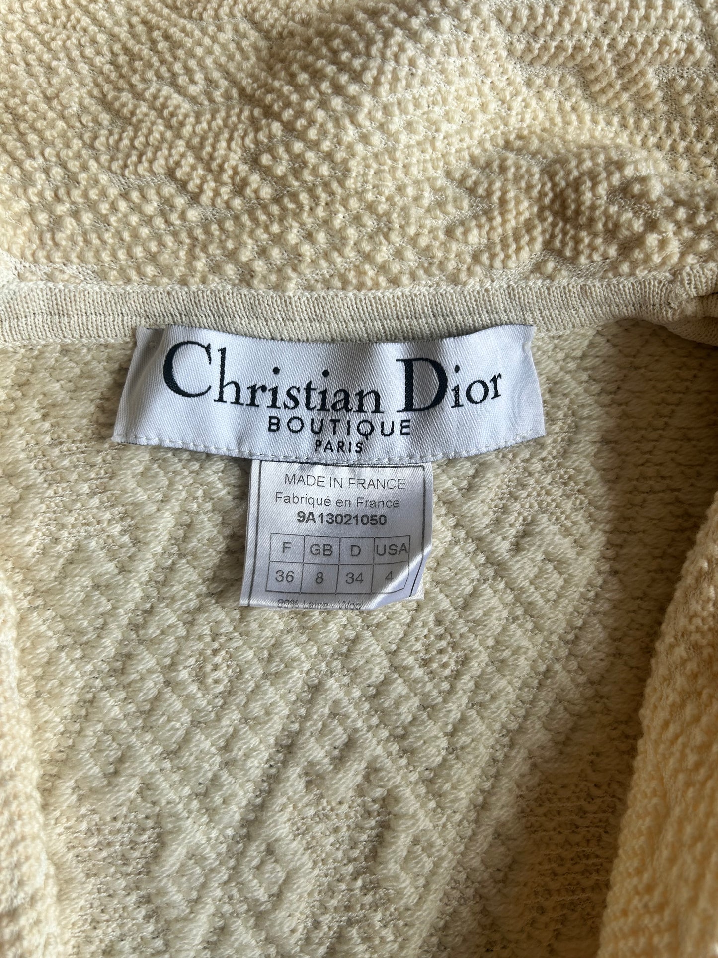 christian dior by john galliano 1999 cream knit skirt suit