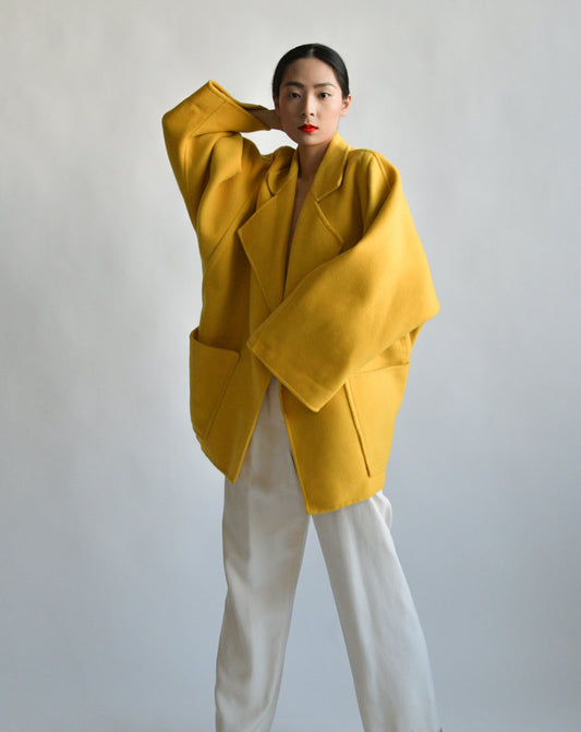 gianfranco ferre yellow coat