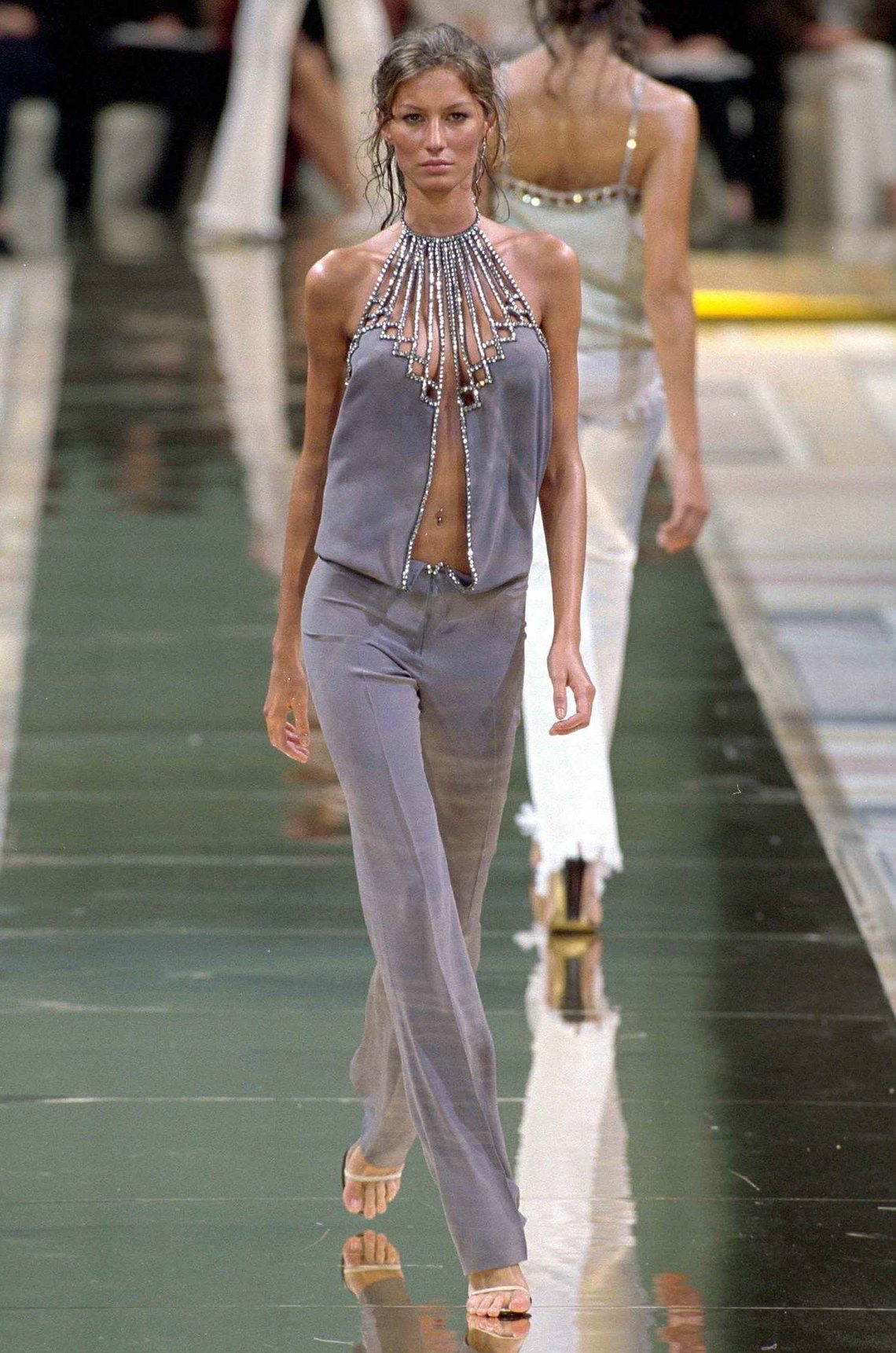 chloe ss 2000 rhinestone jumpsuit