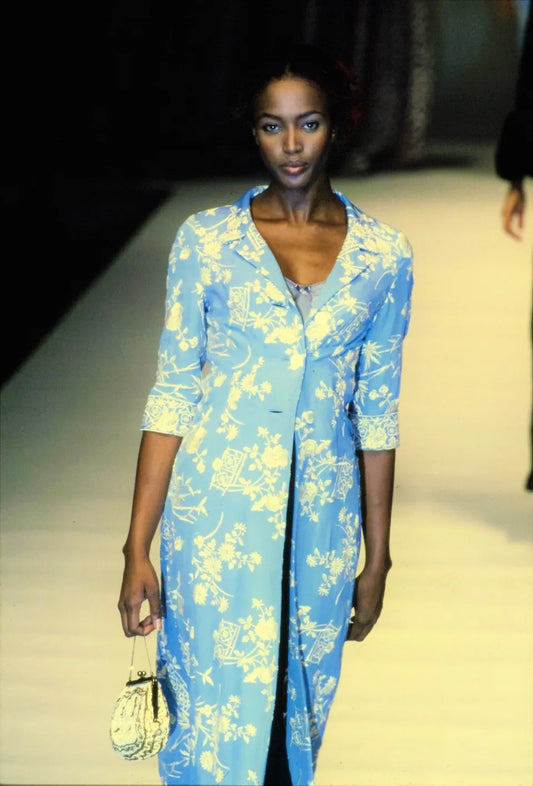 dolce gabbana silk wedgwood blue chinoiserie embroidered coat