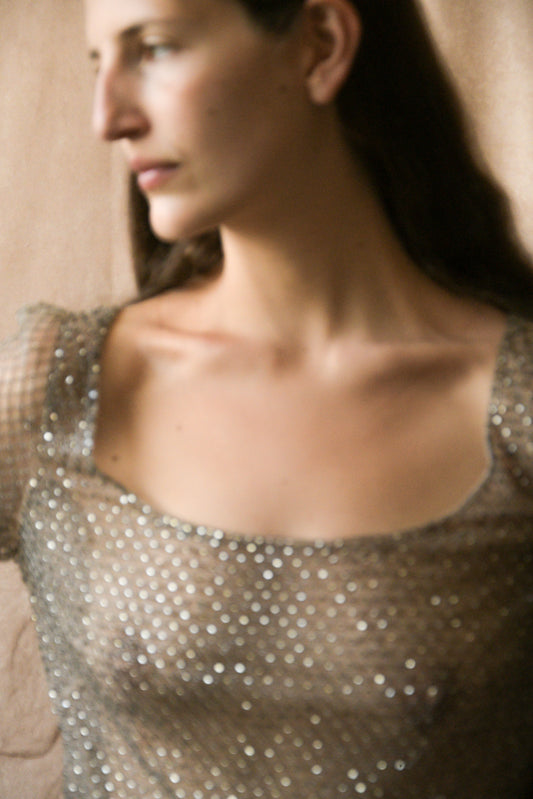 valentino rhinestone and bead embellished dress
