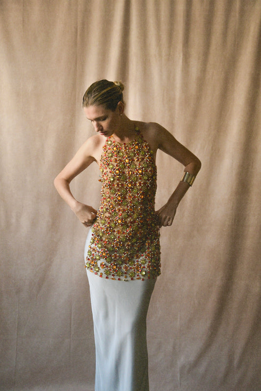 gianfranco ferre spring summer 2006 jeweled embellished backless top
