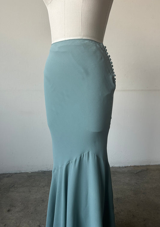 john galliano 90s silk fishtail skirt