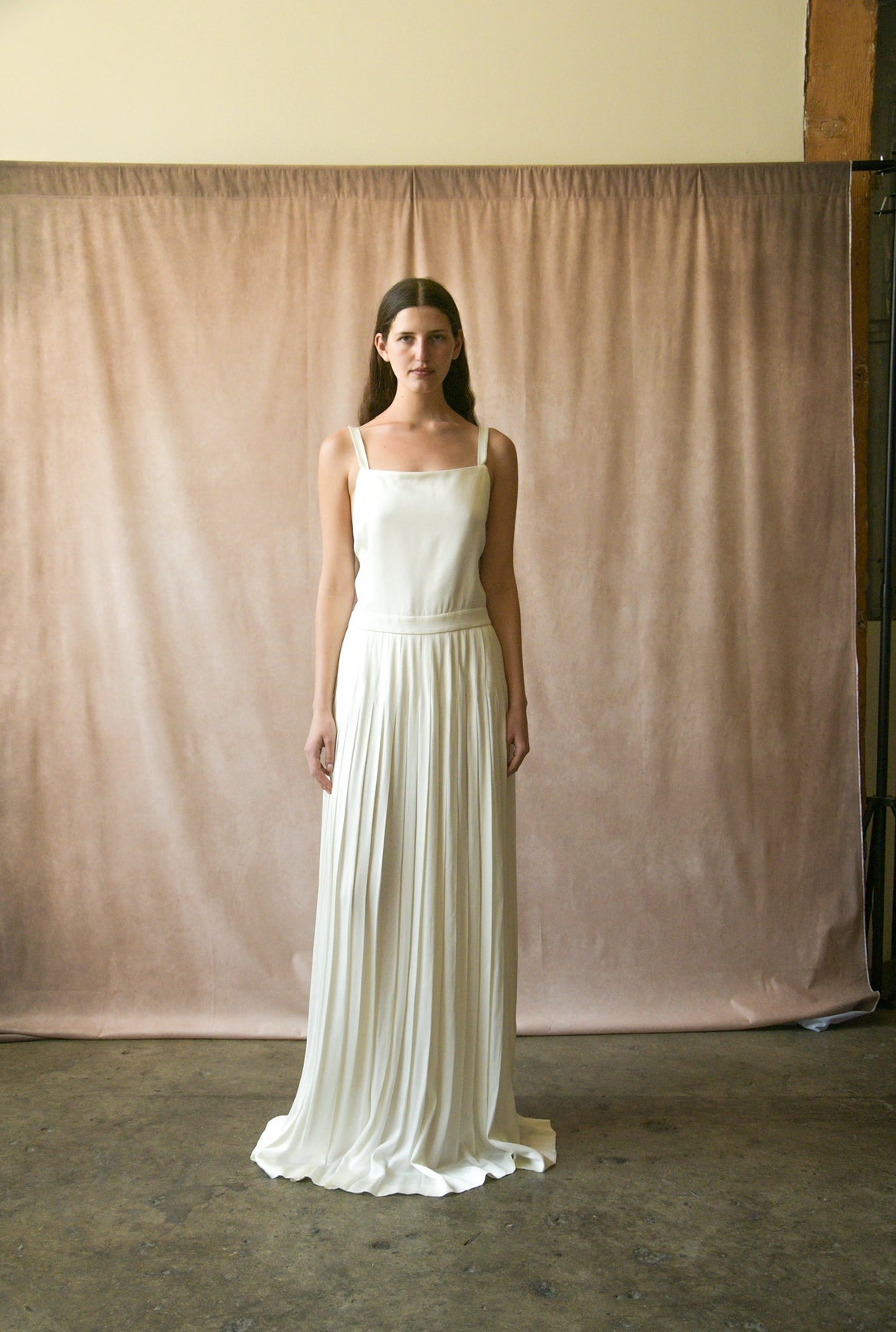 ralph lauren purple label white pleated 2004 reissue dress