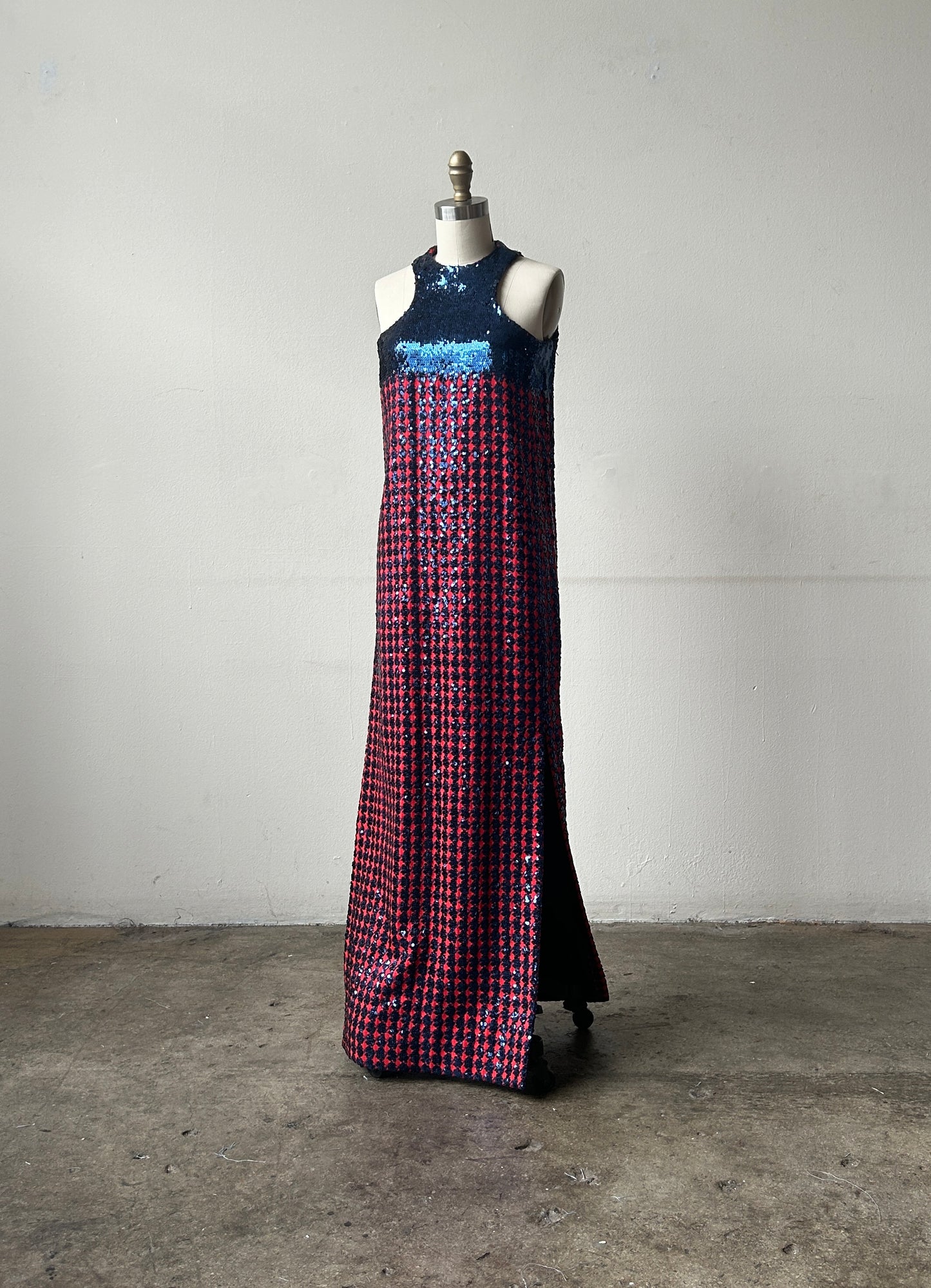 geoffrey beene 1960s sequin column dress
