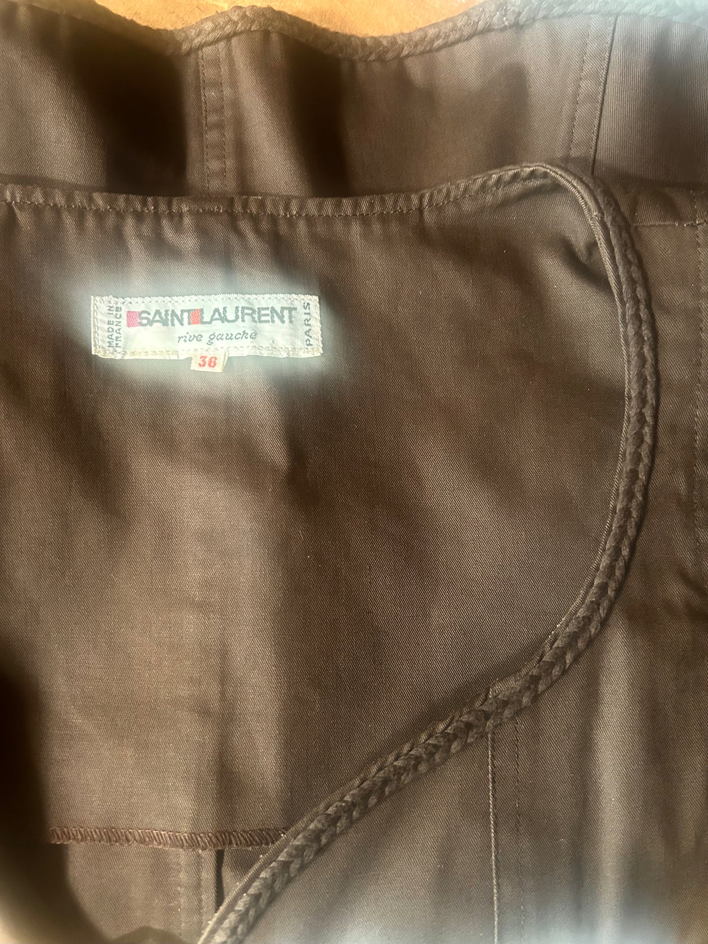 yves saint laurent spring 1977 cotton puff sleeve corset top