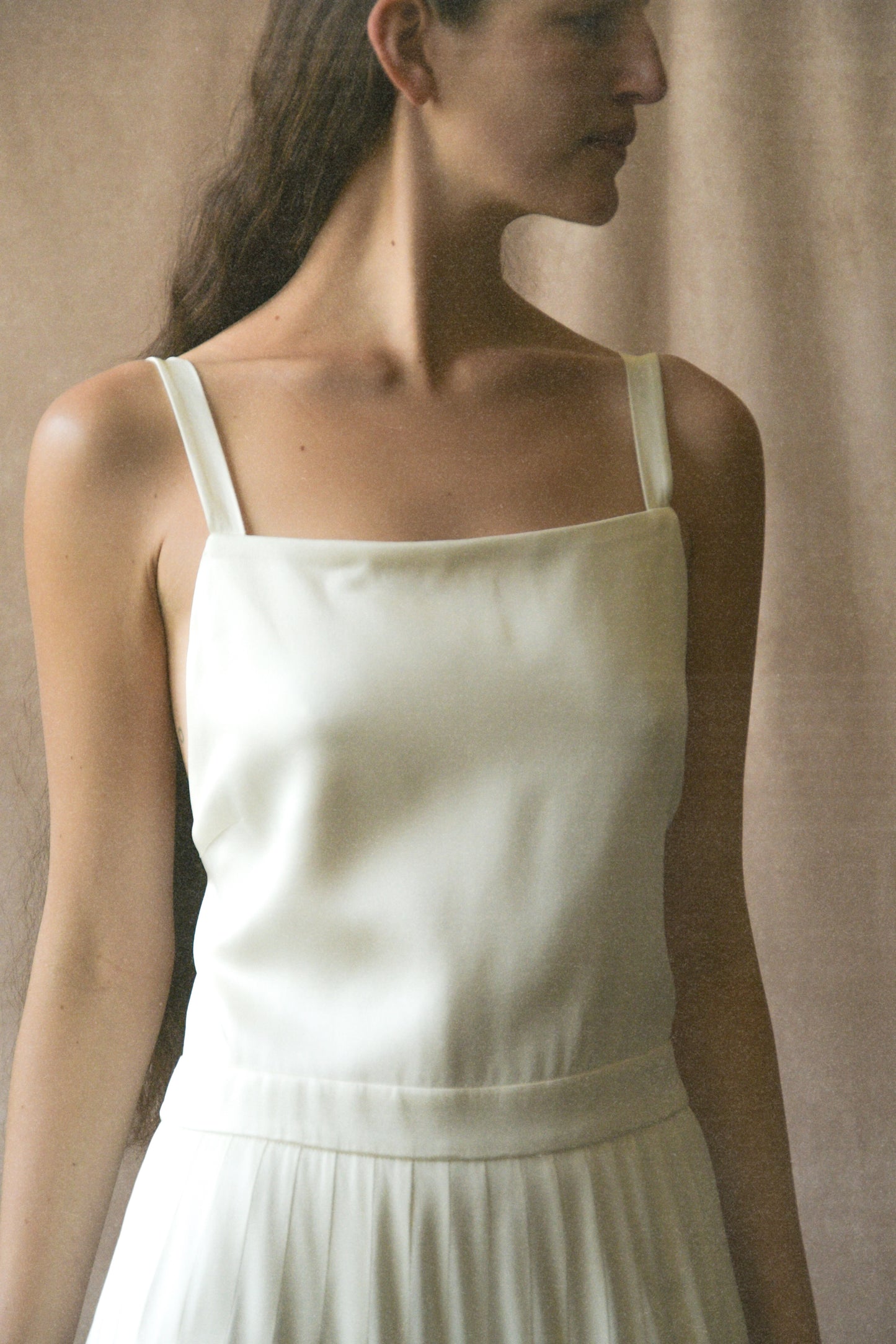 ralph lauren purple label white pleated 2004 reissue dress