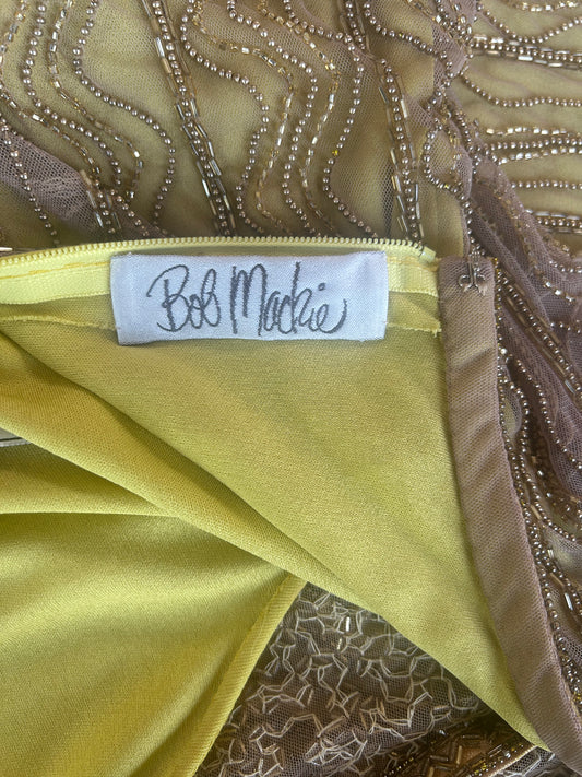 bob mackie spring 1992 gold beaded halter dress